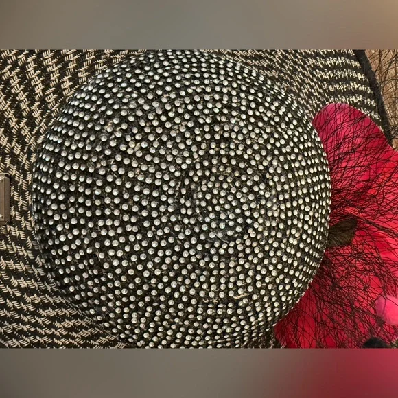 NWOT WHITTALL & SHON JEWELED DERBY/CHURCH STATEMENT HAT, OSFA display picture 1